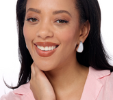 Joan Rivers Silvertone Polished Teardrop Earring,1-1/8"L x 7/8"W